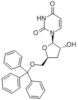 Structure of 3-Deoxy-5-O-trityl-D-uridine