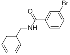 N-苄基-3-溴苯甲酰胺结构式