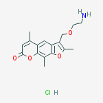 Structure of 7H-Furo(3,2-g)(1)benzopyran-7-one, 3-((2-aminoethoxy)methyl)-2,5,9-trimethyl-, hydrochloride