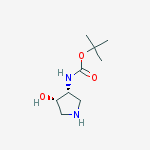 Structure of (3R,4S)-(4-Hydroxy-pyrrolidin-3-yl)-carbamic acid tert-butyl ester