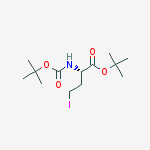 (S)-2-(tert-Butoxycarbonylamino)-4-iodobutyric acid tert-butyl ester结构式