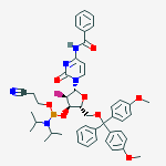 Structure of N4-Benzoyl-2'-deoxy-5'-O-DMT-2'-fluoro-cytidine phosphoramidite