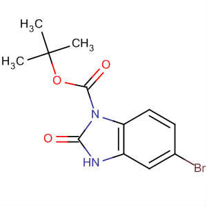 Structure of 1H-Benzimidazole-1-carboxylic acid, 5-bromo-2,3-dihydro-2-oxo-,1,1-dimethylethyl ester