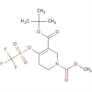 Structure of 1,3(2H)-Pyridinedicarboxylic acid,5,6-dihydro-4-[[(trifluoromethyl)sulfonyl]oxy]-, 1-(1,1-dimethylethyl)3-methyl ester