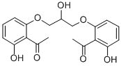 Structure of CROMOLYN   SODIUM   RELATED   COMPOUND   A (25 MG)  (1,3-BIS-(2-ACETYL-3-HYDROXYPHENOXY)-2-PROPANOL) (AS)