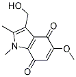 Structure of 1H-Indole-4,7-dione, 3-(hydroxymethyl)-5-methoxy-1,2-dimethyl-