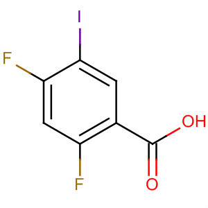 Structure of Benzoic acid, 2,4-difluoro-5-iodo-