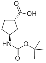(1S,3S)-N-BOC-氨基环戊烷-3-羧酸结构式