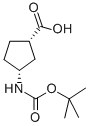 Structure of (+)-(1S,3R)-N-BOC-3-AMINOCYCLOPENTANECARBOXYLIC ACID