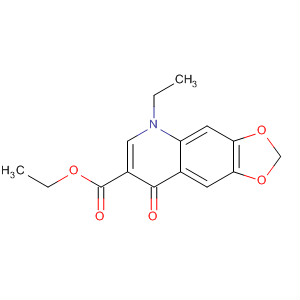 Structure of 1,3-Dioxolo[4,5-g]quinoline-7-carboxylic acid,5-ethyl-5,8-dihydro-8-oxo-, ethyl ester