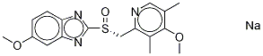 Structure of 1H-Benzimidazole,5-methoxy-2-[(R)-[(4-methoxy-3,5-dimethyl-2-pyridinyl)methyl]sulfinyl]-,sodium salt