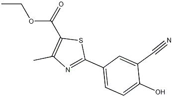 2-(3-氰基-4-羟基苯基)-4-甲基-1,3-噻唑-5-羧酸乙酯结构式