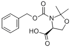(R)-3-((BENZYLOXY)CARBONYL)-2,2-DIMETHYLOXAZOLIDINE-4-CARBOXYLIC ACID结构式