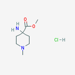 Structure of methyl 4-amino-1-methylpiperidine-4-carboxylate hydrochloride