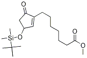 Structure of (+-) methyl 7-(3-tert-butyldimethylsilyloxy-5-oxo1-cyclopentenyl)heptanoate