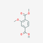 3-methoxy-4-(methoxycarbonyl)benzoic acid结构式