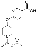 Structure of 4-[[1-(TERT-BUTOXYCARBONYL)-4-PIPERIDINYL]OXY]BENZOIC ACID