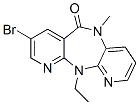 Structure of 6H-Dipyrido[3,2-b:2,3-e][1,4]diazepin-6-one,8-bromo-11-ethyl-5,11-dihydro-5-methyl-