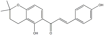 Structure of 2-Propen-1-one,1-(3,4-dihydro-5-hydroxy-2,2-dimethyl-2H-1-benzopyran-6-yl)-3-(4-hydroxyphenyl)-,(E)-