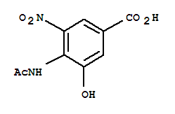 Structure of 4-(Acetylamino)-3-hydroxy-5-nitrobenzoicacid