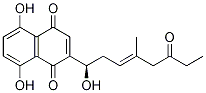 Structure of 1,4-Naphthalenedione,5,8-dihydroxy-2-[(1R)-4-methyl-1-(1-oxopropoxy)-3-penten-1-yl]-
