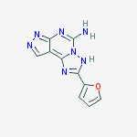 Structure of 2-FURAN-2-YL-7H-PYRAZOLO[4,3-E][1,2,4]TRIAZOLO[1,5-C]PYRIMIDIN-5-YLAMINE