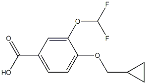Structure of Benzoic acid, 4-(cyclopropylMethoxy)-3-(difluoroMethoxy)-
