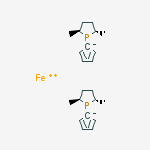 Structure of 1,1'-Bis[(2S,5S)-2,5-diMethyl-1-phospholanyl]ferrocene, 97+%