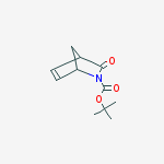 Structure of 2-Azabicyclo[2.2.1]hept-5-ene-2-carboxylic acid, 3-oxo-,1,1-dimethylethyl ester