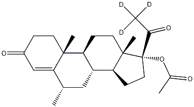 Structure of Medroxyprogesterone-d3