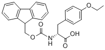 O-乙基-N-[(9H-芴-9-甲氧基)羰基]-D-酪氨酸结构式