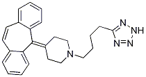 4-(5H-Dibenzo[a,d]cyclohepten-5-ylidene)-1-[4-(2H-tetrazol-5-yl)butyl]-piperidine结构式