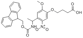 4-[4-[1-(FMOC)ETHYL]-2-METHOXY-5-NITROPHENOXY]BUTANOIC ACID结构式