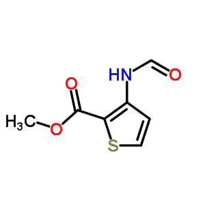 Structure of methyl 3-(formylamino)thiophene-2-carboxylate