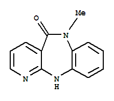 5H-Pyrido(2,3-b)(1,5)benzodiazepin-5-one, 6,11-dihydro-6-methyl-结构式