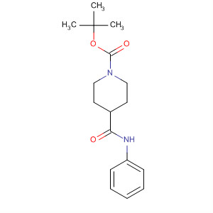 1-Piperidinecarboxylic acid, 4-[(phenylamino)carbonyl]-,1,1-dimethylethyl ester结构式