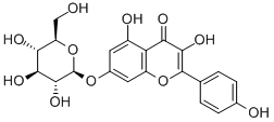 山奈酚-7-O-Β-D-葡萄糖苷结构式