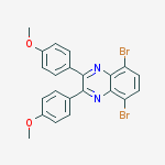 5,8-DIBROMO-2,3-BIS(4-METHOXYPHENYL)QUINOXALINE结构式