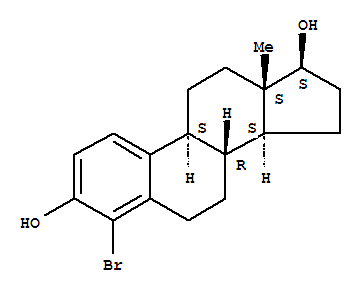 4-bromoestra-1,3,5(10)-triene-3,17-diol结构式
