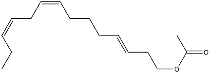 Structure of 1,3,5-Tetradecatrien-1-yl acetate