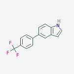 Structure of 5-[4-(TRIFLUOROMETHYL)PHENYL]-1H-INDOLE