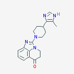 Structure of 4,5-Dihydro-2-[4-(4-methyl-1H-imidazol-4-yl)-1-piperidinyl]-6H-imidazo[4,5,1-ij]quinolin-6-one