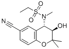 Structure of N-[(3R,4S)-6-CYANO-3,4-DIHYDRO-3-HYDROXY-2,2-DIMETHYL-2H-1-BENZOPYRAN-4-YL]-N-METHYLETHANESULFONAMIDE