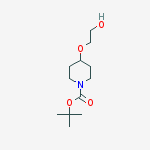 Structure of 1-Piperidinecarboxylic acid, 4-(2-hydroxyethoxy)-, 1,1-dimethylethylester