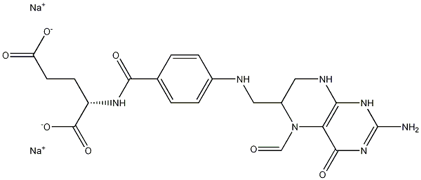 Structure of N-[4-[[(2-Amino-5-formyl-1,4,5,6,7,8-hexahydro-4-oxo-6-pteridinyl)methyl]amino]benzoyl]-L-glutamic acid disodium salt