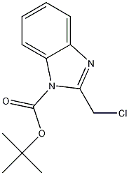 Structure of tert-butyl 2-(chloromethyl)-1H-benzimidazole-1-carboxylate