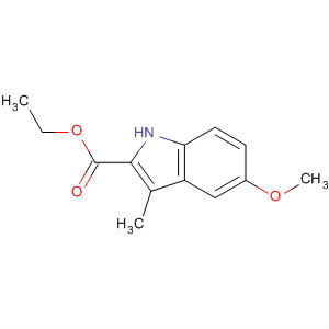 Structure of 1H-Indole-2-carboxylic acid, 5-methoxy-3-methyl-, ethyl ester
