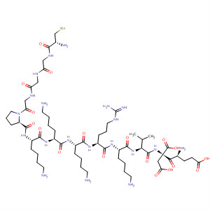 Structure of L-Aspartic acid,L-cysteinylglycylglycylglycyl-L-prolyl-L-lysyl-L-lysyl-L-lysyl-L-arginyl-L-lysyl-L-valyl-L-a-glutamyl-