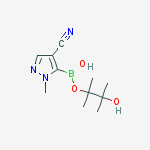 4-Cyano-1-methyl-1H-pyrazole-5-boronic acid pinacol ester结构式