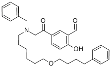 2-Hydroxy-5-[[[6,6-(4-phenylbutoxy)hexylbenzyl]amino]acetyl]benzaldehyde结构式